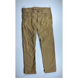 Milwaukee Mens Tan Duck Canvas Work Pants Straight Leg Utility Trousers 38x32